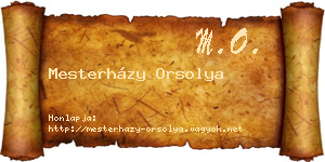 Mesterházy Orsolya névjegykártya