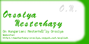 orsolya mesterhazy business card